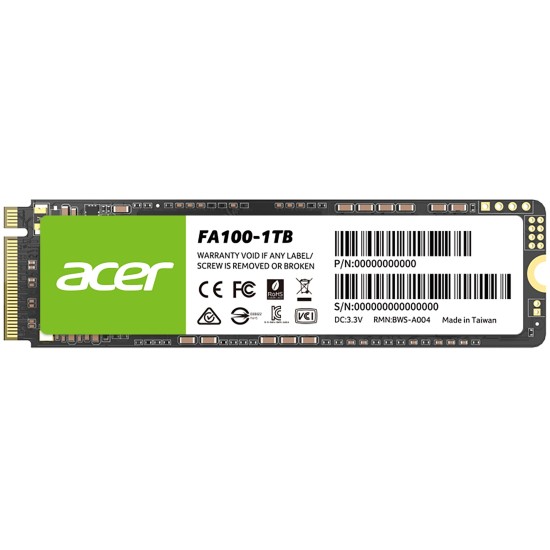 Unidad de Estado Sólido Acer FA100 - M.2 - 1TB - PCI-E 3x4 - BL.9BWWA.120
