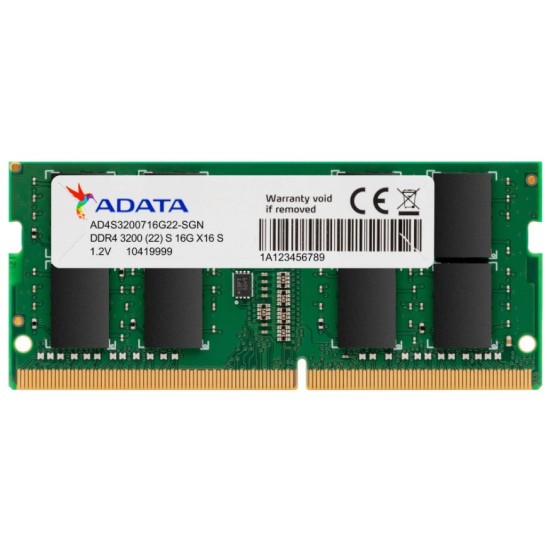 Memoria RAM ADATA - DDR4 - 16GB - 3200 MHz - SO-DIMM - Para Laptop - AD4S320016G22-SGN