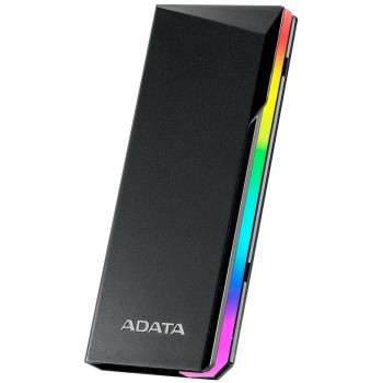 Gabinete ADATA EC700G - USB 3.2 - PCIe/SATA 3 - SSD/M.2 - RGB - Negro - AEC700GU32G2-CGY