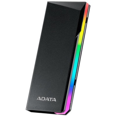 Gabinete ADATA EC700G - USB 3.2 - PCIe/SATA 3 - SSD/M.2 - RGB - Negro - AEC700GU32G2-CGY