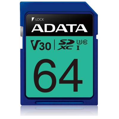Memoria Sdxc Adata 64Gb Clase 10 Uhs I - ASDX64GUI3V30S-R