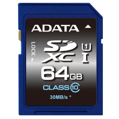 Memoria Sdxc Adata 64Gb Clase 10 Uhs I - ASDX64GUICL10-R