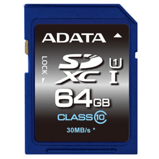 Memoria Sdxc Adata 64Gb Clase 10 Uhs I - ASDX64GUICL10-R