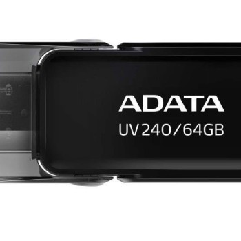 Memoria USB ADATA UV240 64GB USB 2.0 Negro Modelo AUV240-64G-RBK