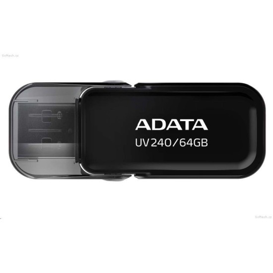 Memoria USB ADATA UV240 - 64GB - USB 2.0 - Negro - AUV240-64G-RBK