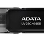 Memoria USB ADATA UV240 - 64GB - USB 2.0 - Negro - AUV240-64G-RBK