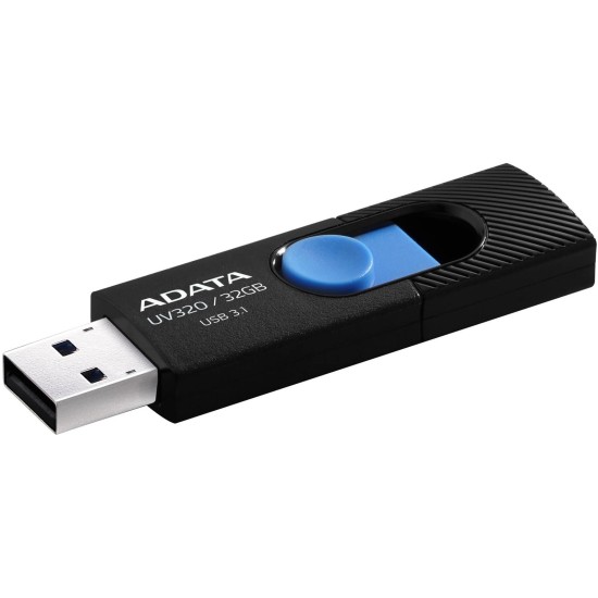 Memoria USB ADATA UV320 - 32GB - USB 3.1 - Negro/Azul - AUV320-32G-RBKBL