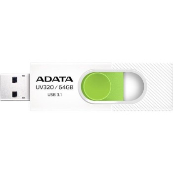 Memoria Usb Adata Uv320 64Gb Usb 3.2 Blanco/Verde - AUV320-64G-RWHGN