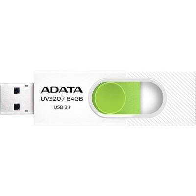 Memoria Usb Adata Uv320 64Gb Usb 3.2 Blanco/Verde - AUV320-64G-RWHGN