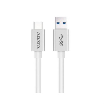 Cable USB ADATA USB 3.0 Tipo A a Tipo C 1 Metro Plata Modelo ACA3AL-SV