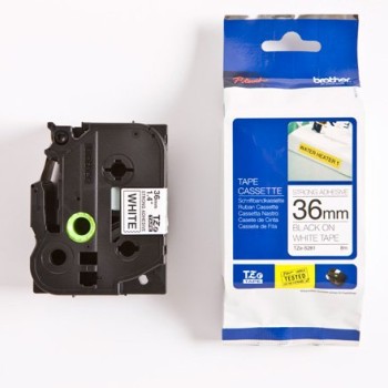 Cinta Brother TZES261 - Texto Negro sobre Blanco - 36mm x 8m