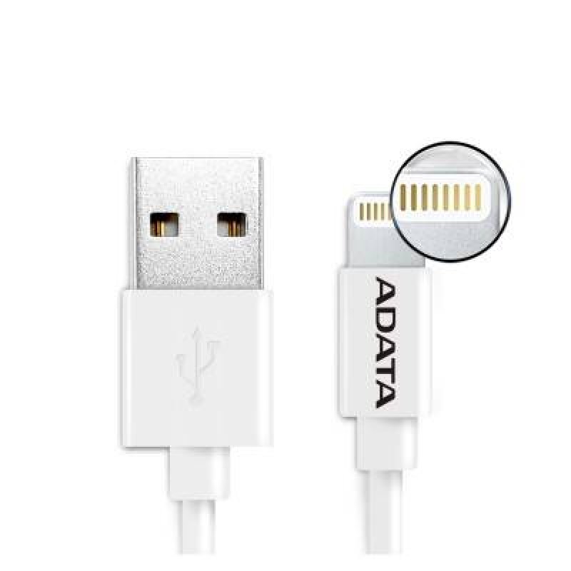 Cable Lightning Adata Amfipl 1M Cwh Usb 2.0 1M Blanco - AMFIPL-1M-CWH