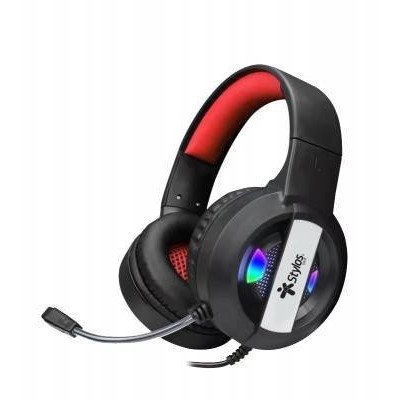 Diadema Gamer Stylos Stsheg2B Alámbrica Micrófono Rojo Con Negro - STSHEG2B