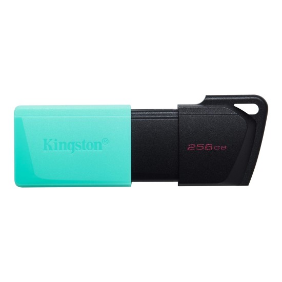 Memoria USB Kingston DataTraveler Exodia M - 256GB - USB 3.2 - Negra con Aqua - DTXM/256GB