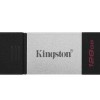 Memoria USB-C Kingston DataTraveler 80 - 128GB - USB-C 3.2 - Negro con Plata - DT80/128GB Memoria USB-C Kingston DataTraveler 80 - 128GB - USB-C 3.2 - Negro con Plata - DT80/128GB