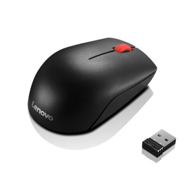 Mouse Lenovo Compacto Esencial - Inalámbrico - USB - Negro - 4Y50R20864
