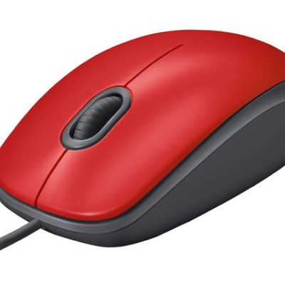 Mouse Logitech M110 - Alámbrico - USB - Rojo - 910-005492