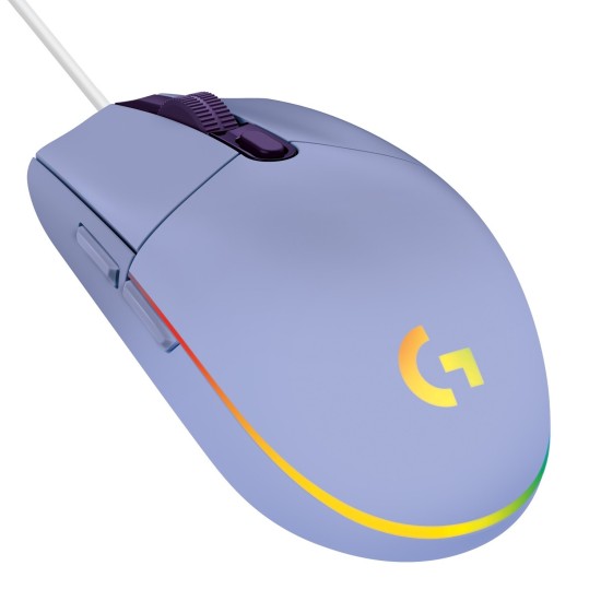 Mouse Gamer Logitech G203 Lightsync Alámbrico 6 Botones Rgb Lila - 910-005852
