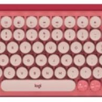 Teclado Logitech POP Keys Inalámbrico Bluetooth USB Rosa Coral 920-010715