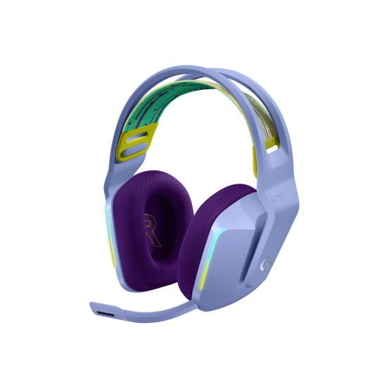 Diadema Gamer Logitech G733 Inalámbrico Micrófono Rgb Lila - 981-000889