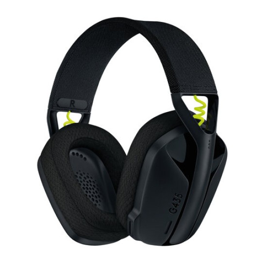 Diadema Gamer Logitech G435 - Inalámbrico - Micrófono - Negro con Amarillo - 981-001049