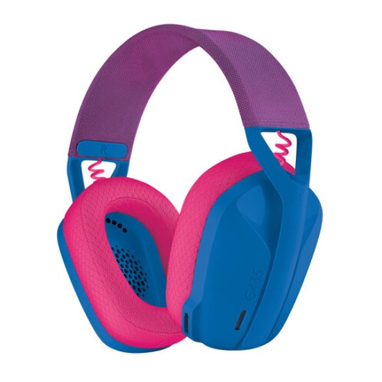 Diadema Gamer Logitech G435 - Inalámbrico - Micrófono - Azul con Rosa - 981-001061