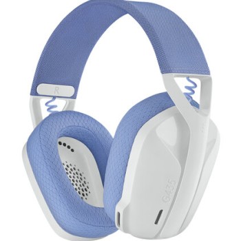 Diadema Gamer Logitech G435 Inalámbrica con Micrófono - Blanco y Lila - Modelo 981-001073
