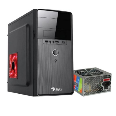 Gabinete Stylos STPGAC5B - Mini Torre - Micro ATX/Micro ITX - Fuente 500W - STPGAC5B