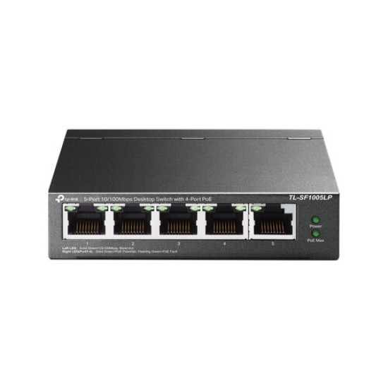 Switch TP-LINK TL-SF1005LP - 5 Puertos - Fast Ethernet - PoE - No Gestionado - TL-SF1005LP