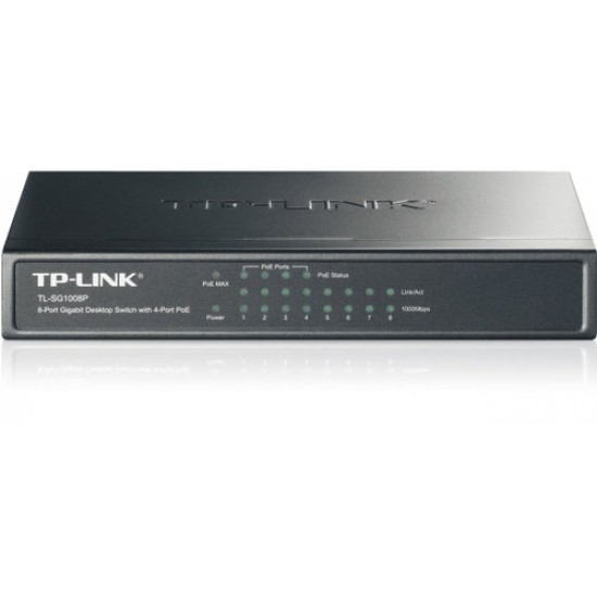 Switch TP-LINK SG1008P - 8 Puertos - Gigabit - PoE - No Gestionado - TL-SG1008P