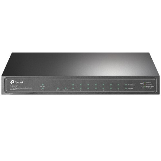 Switch TP-LINK TL-SG1210P - 8 Puertos - PoE - 1 Uplink - 1 SFP - No Gestionado - TL-SG1210P