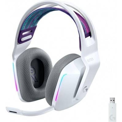 Diadema Gamer Logitech G733 Inalámbrica RGB Blanco con Micrófono Boom - Modelo 981-000882