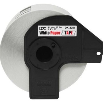 Cinta Brother Dk2251 Texto Negro Y Rojo Sobre Fondo Blanco 62Mm X 15Mts - DK2251 Cinta Brother Dk2251 Texto Negro Y Rojo Sobre Fondo Blanco 62Mm X 15Mts - DK2251