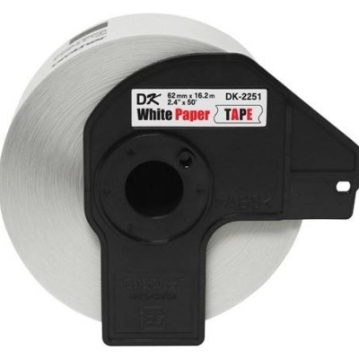 Cinta Brother Dk2251 Texto Negro Y Rojo Sobre Fondo Blanco 62Mm X 15Mts - DK2251
