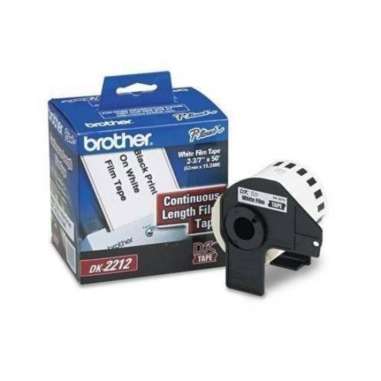 Cinta Brother Dk2212 Texto Negro Sobre Fondo Blanco 62Mm X 15.2Mts. Longitud Continua - DK2212