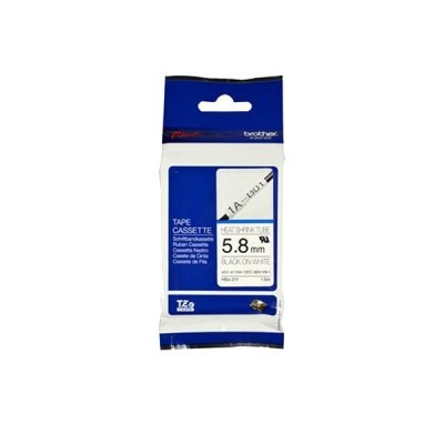 Cinta Brother Hse211 Texto Negro Sobre Fondo Blanco 5.8Mm X 1.5Mts Tubo Termorretráctil - HSE211