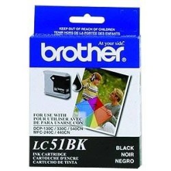 Cartucho de Tinta Brother Negro LC51BK - Original 500 Páginas