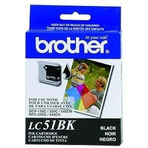 Cartucho de Tinta Brother Negro LC51BK - Original 500 Páginas