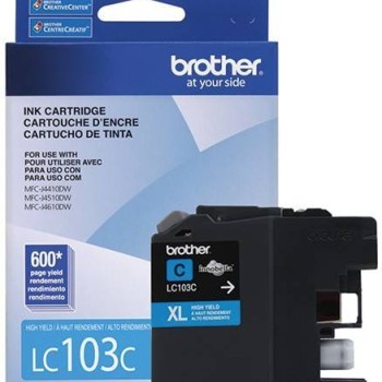 Cartucho de Tinta Brother Cian LC103C - Alto Rendimiento XL para Impresoras MFC-J4510DW
