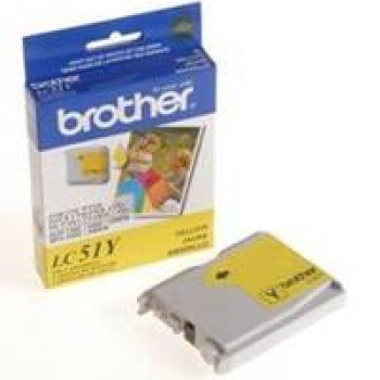 Cartucho de Tinta Brother LC51Y Amarillo 400 Páginas - Tinta Original Cartucho de Tinta Brother LC51Y Amarillo 400 Páginas - Tinta Original
