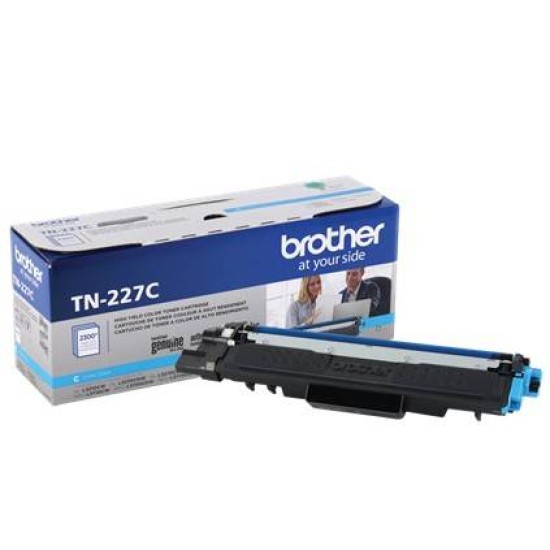 Tóner Brother Tn227C Laser, Negro, 2300 Páginas, Cian, Hl L3210Cw, Hl L3230Cdw, Hl L3270Cdw, Hl L3290Cdw, Mfc L3710Cw, Mfc L3750Cdw, Mfc L3770Cdw - TN227C