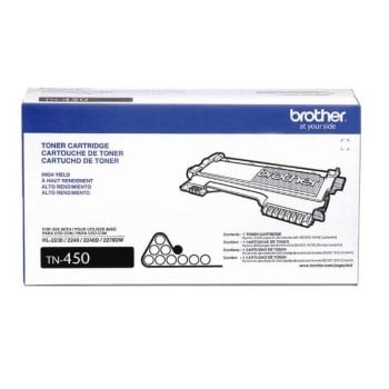 Cartucho Tóner Brother Tn450 2600 Páginas, Negro, Laser - TN450