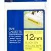 Cinta Brother TZES631 - Texto Negro sobre Fondo Amarillo - 12mm x 8mts. - Súper Adhesiva - TZES631 Cinta Brother TZES631 - Texto Negro sobre Fondo Amarillo - 12mm x 8mts. - Súper Adhesiva - TZES631