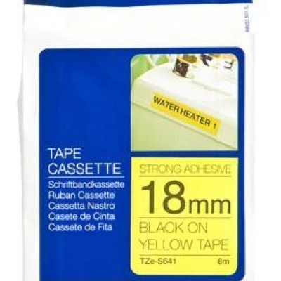Cinta Brother Tzes641 Tz, Negro Sobre Amarillo - TZES641