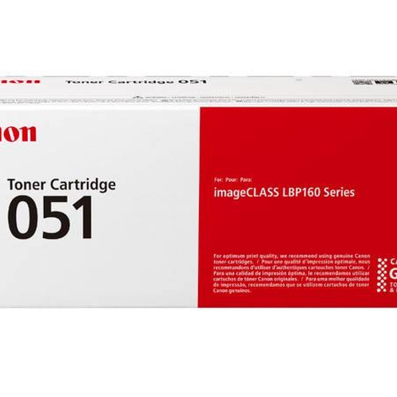 Cartucho Canon 051 Bk Negro, Laser - 2168C001AA