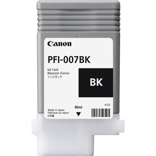 Tanque de Tinta Canon PFI-007 BK Negro 90ml para Impresoras imagePROGRAF - Modelo 2143C001AA
