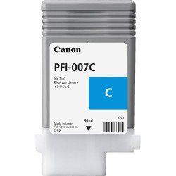 Tanque de Tinta Canon PFI-007 C Cian 90ml Original para Impresoras imagePROGRAF iPF670 - 2144C001AA