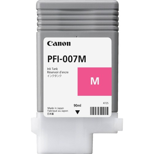 Tanque de Tinta Canon PFI-007 M Magenta 90ml para Impresoras imagePROGRAF - 2145C001AA