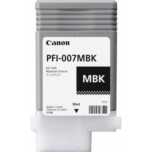 Tanque de Tinta Canon PFI-007 MBK Negro 90ml para imagePROGRAF iPF670 - 2142C001AA