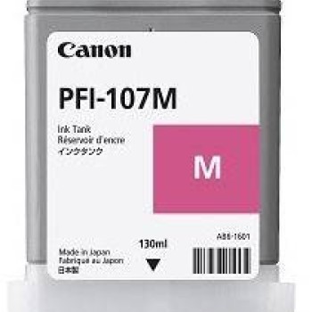 Tanque de Tinta Canon PFI-107M Magenta, Tinta a Base de Pigmentos, Compatible con imagePROGRAF 680/685/780/785 - Modelo 6707B001AA